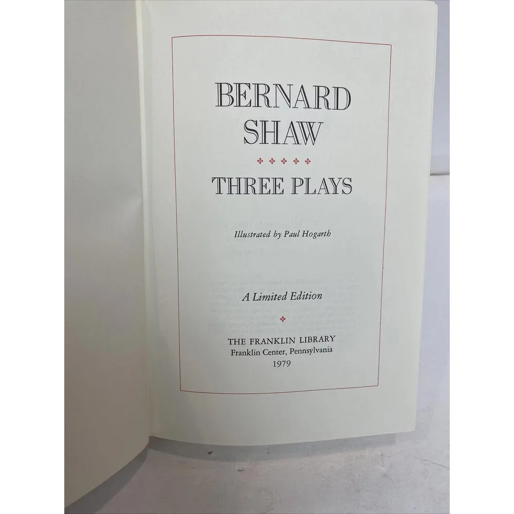 Anthology Of Plays By Shaw 1979 Great Books Leather Bound Franklin Mint